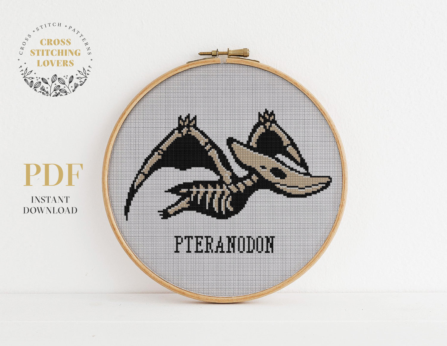 Dinosaur skeleton - Cross stitch pattern