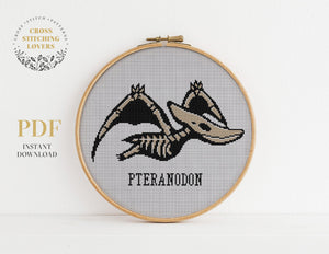 Dinosaur skeleton - Cross stitch pattern