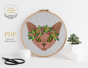 Sphinx cat - Cross stitch pattern