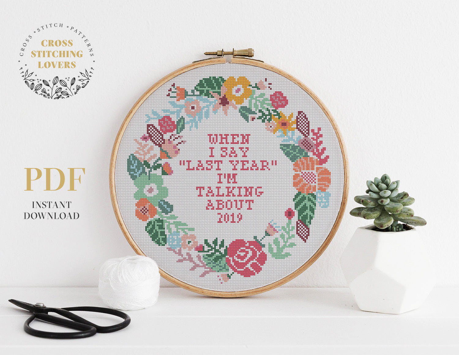 2020 year - Cross stitch pattern