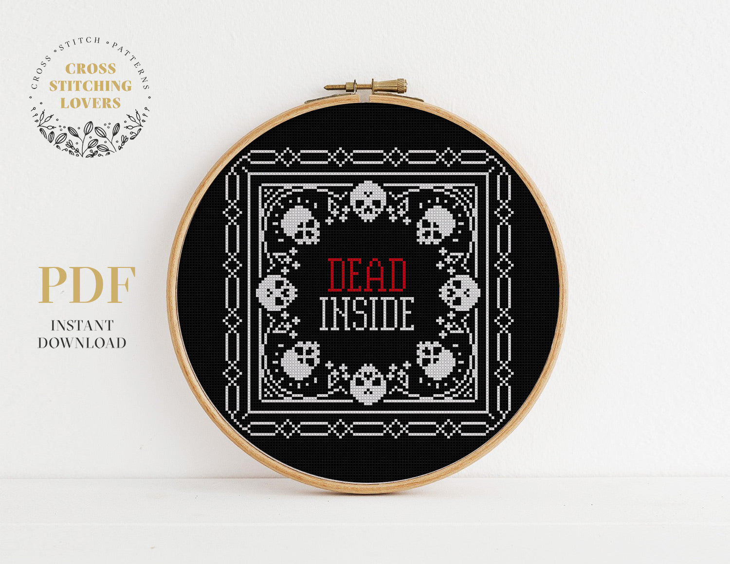 Dead Inside - Cross stitch pattern