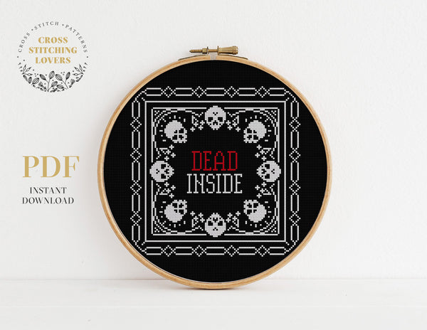 Dead Inside - Cross stitch pattern