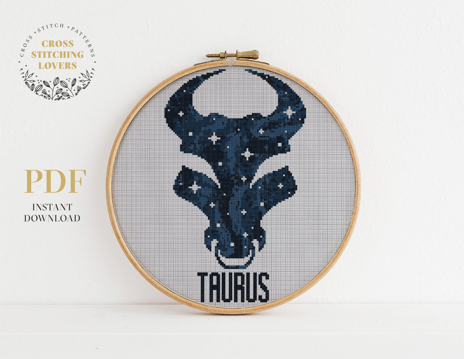Taurus zodiac sign - Cross stitch pattern