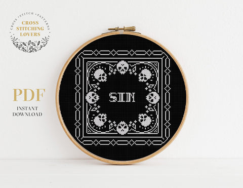 Sin - Cross stitch pattern
