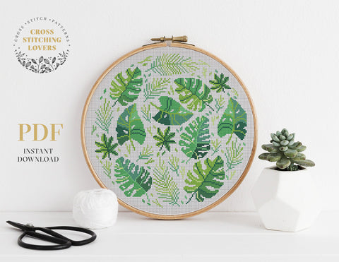 Leaves - Cross stitch pattern