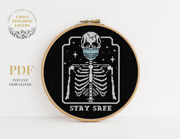 "STAY SAFE" - Cross stitch pattern