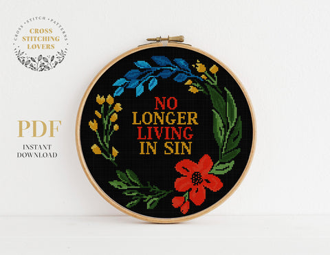 Sin - Cross stitch pattern