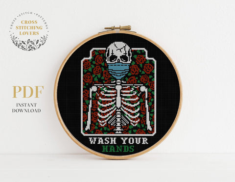 Wash your Hands - Cross stitch pattern