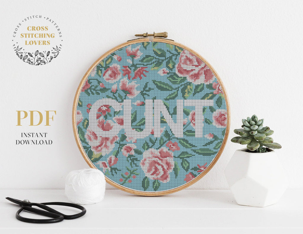 Curse word - Cross stitch pattern – Cross Stitching Lovers
