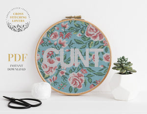 Curse word - Cross stitch pattern