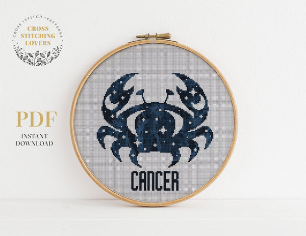 Cancer zodiac sign - Cross stitch pattern