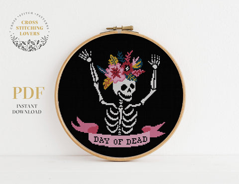 Skeleton - Cross stitch pattern