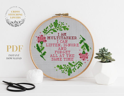 Sarcastic cross stitch - Cross stitch pattern