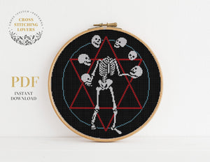Funny skeleton - Cross stitch pattern