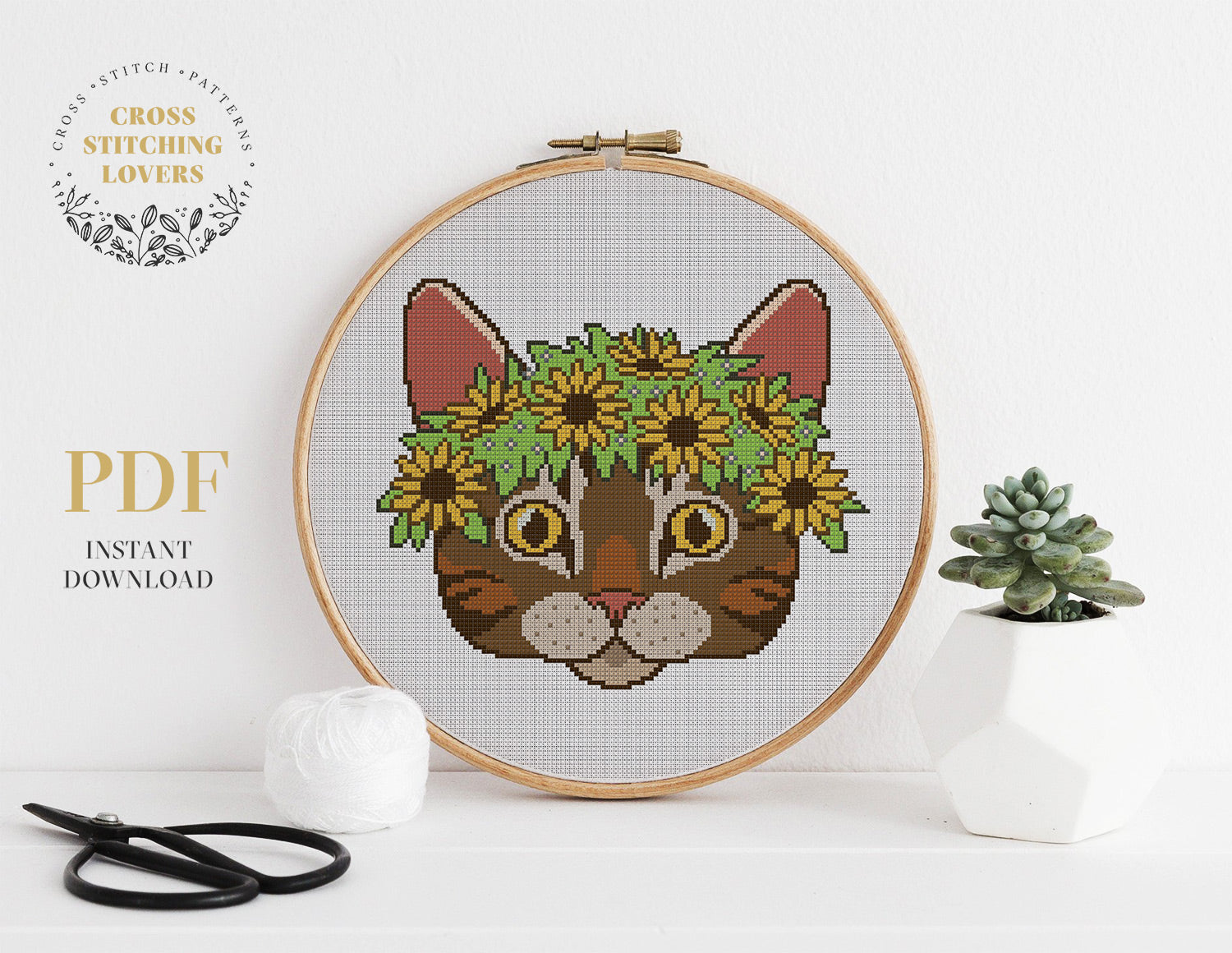 Cute cat - Cross stitch pattern