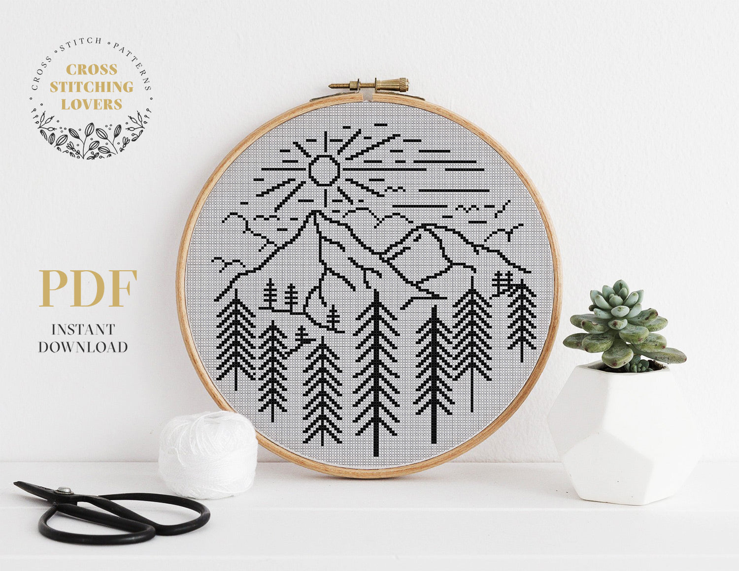 Mountain landscape - Cross stitch pattern – Cross Stitching Lovers mountain-landscape-cross-stitch-pattern-cross-stitching-lovers