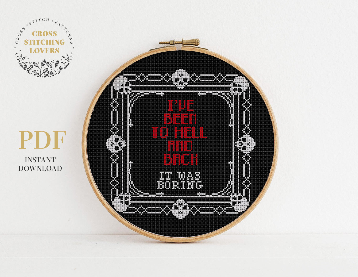 I've been to hell - Cross stitch pattern