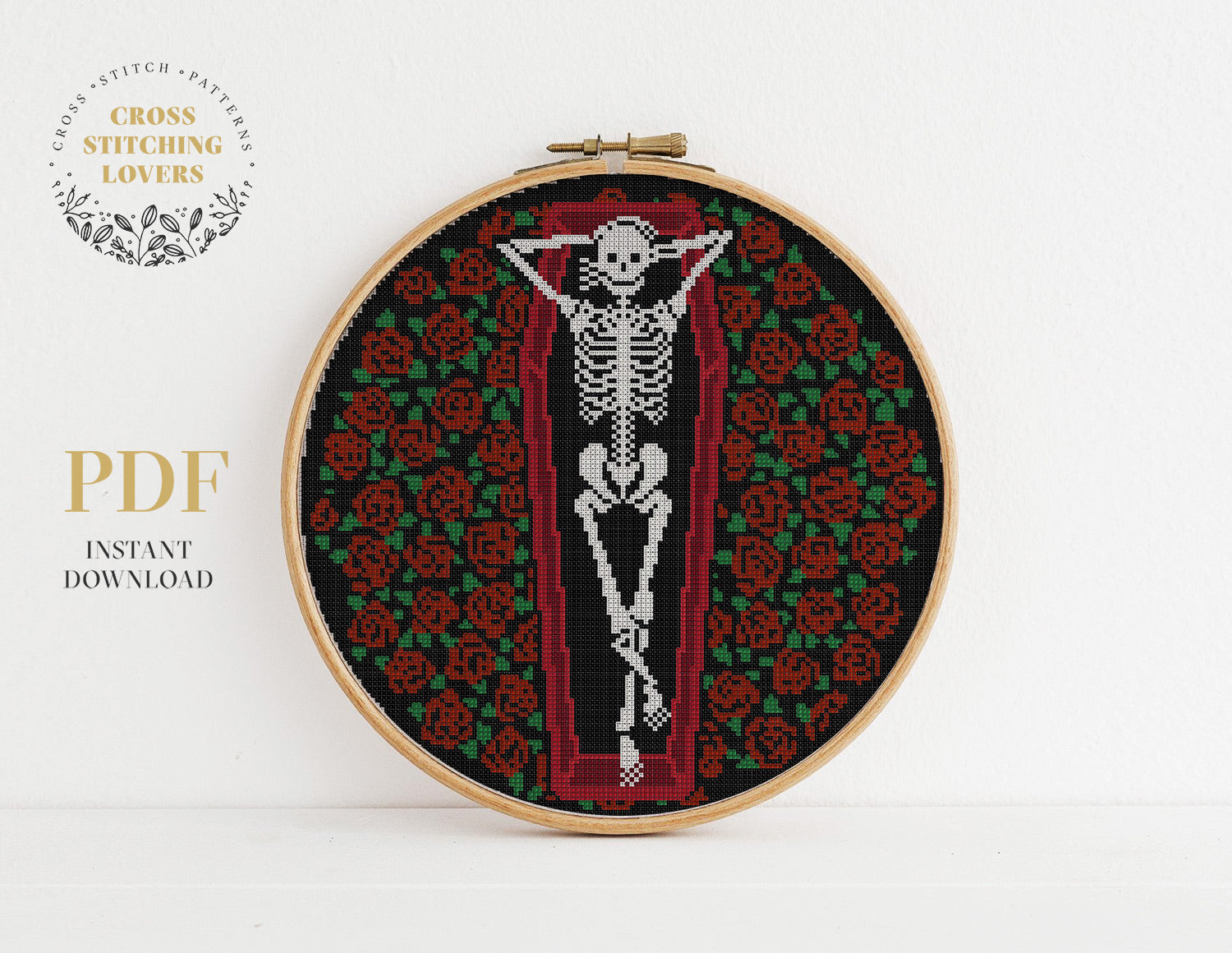Halloween skeleton - Cross stitch pattern