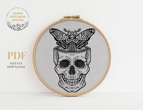 Skull - Cross stitch pattern