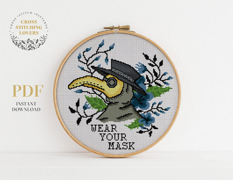 Wear Your Mask - Cross stitch pattern