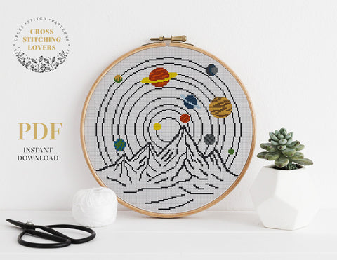 Mountains - Cross stitch pattern
