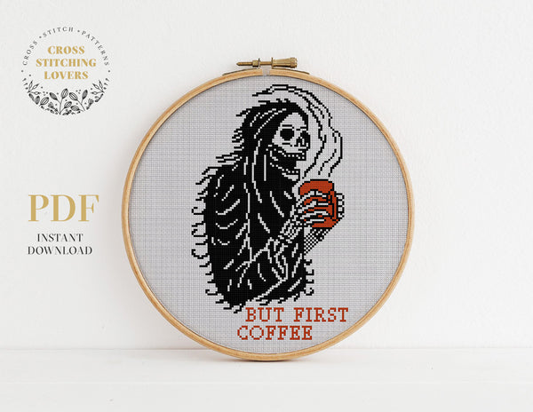 But first Coffee - Cross stitch pattern