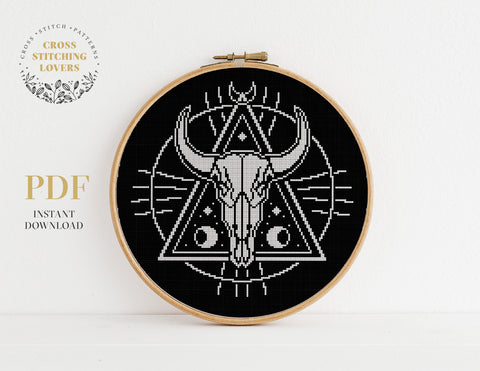 Skull Mystic - Cross stitch pattern