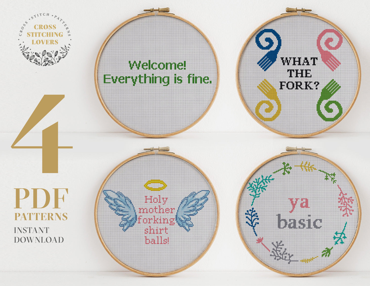 Good place - Cross stitch pattern bundle