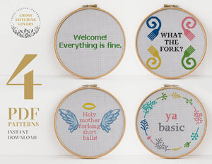 Good place - Cross stitch pattern bundle