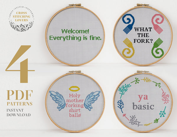 Good place - Cross stitch pattern bundle