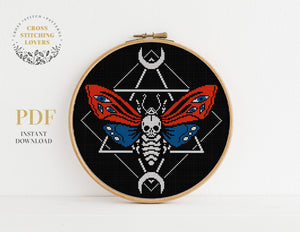 Moth - Cross stitch pattern