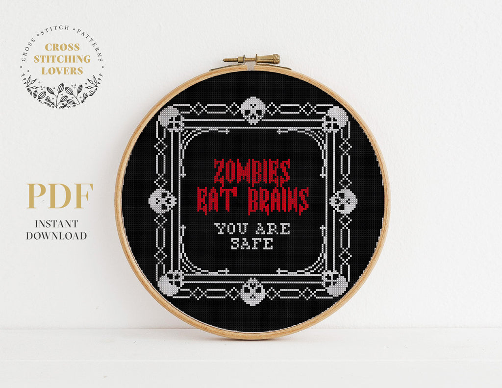 Zombie Pattern Stitch Zombie - Cross stitch pattern – Cross Stitching Lovers