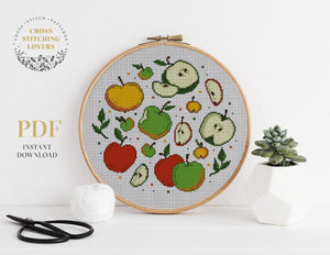 Apple fruit - Cross stitch pattern