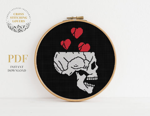 Easy Skull - Cross stitch pattern
