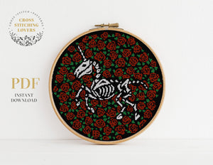 Death Unicorn - Cross stitch pattern