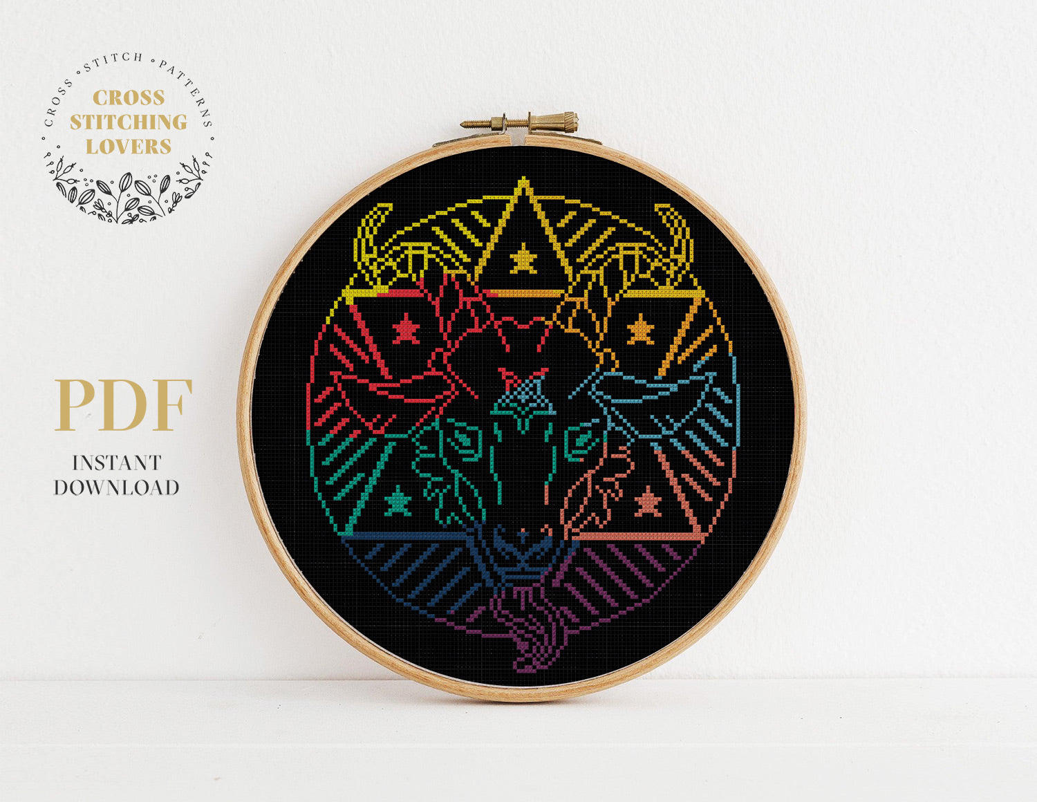 Pentacle Goat- Cross stitch pattern