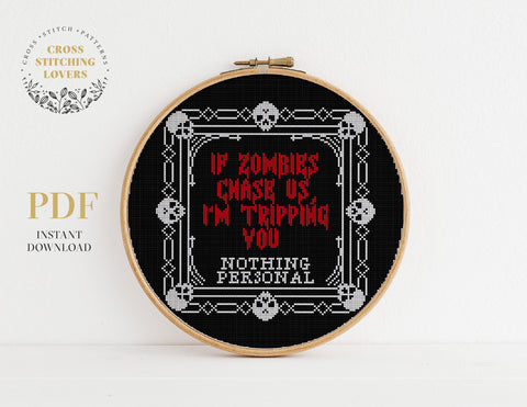 Funny Zombie - Cross stitch pattern