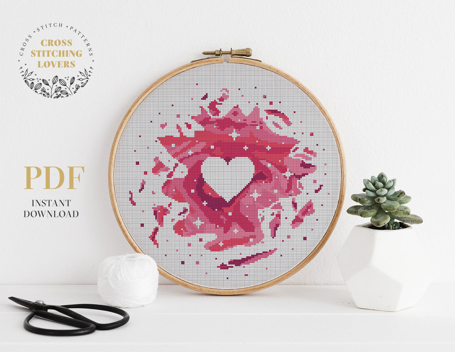Heart shape - Cross stitch pattern