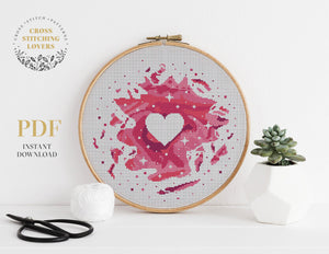 Heart shape - Cross stitch pattern