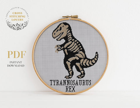 Tyrannosaurs Rex dinosaur - Cross stitch pattern
