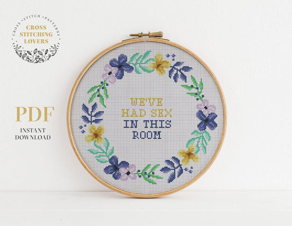 We've had sex in this room -  Funny Cross stitch pattern