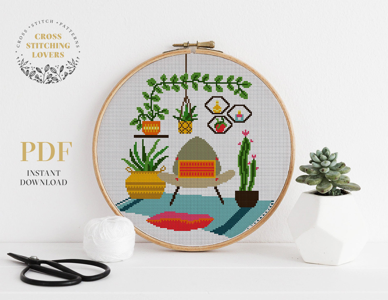 cross stitch succulent pattern Succulent, cactus home plants