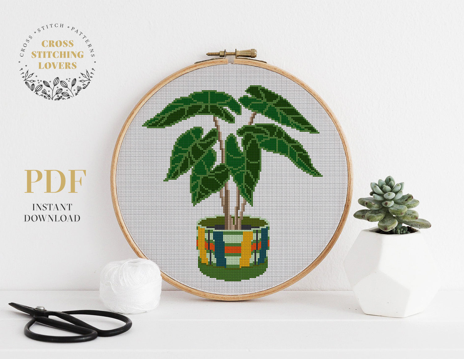 Homely plant - Cross stitch pattern