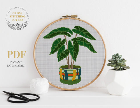 Homely plant - Cross stitch pattern