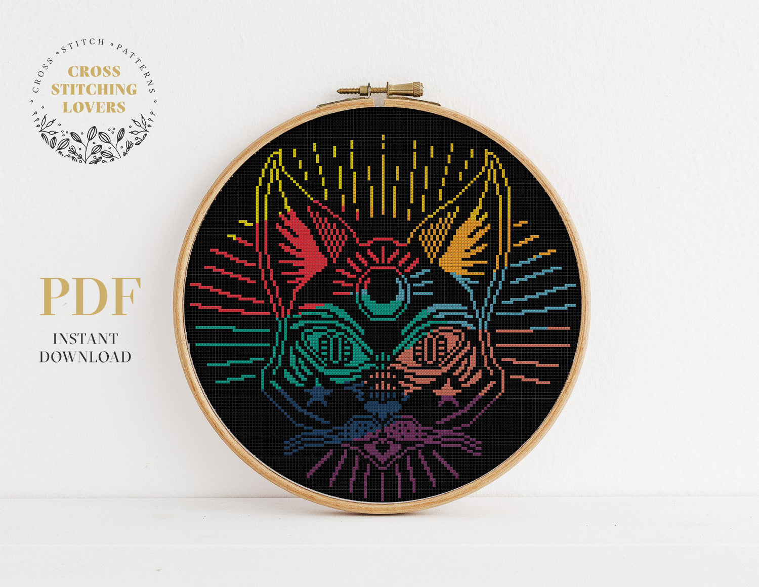 Mystic cat - Cross stitch pattern