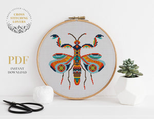 Mantis - Cross stitch pattern