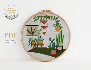 Home plants - Cross stitch pattern