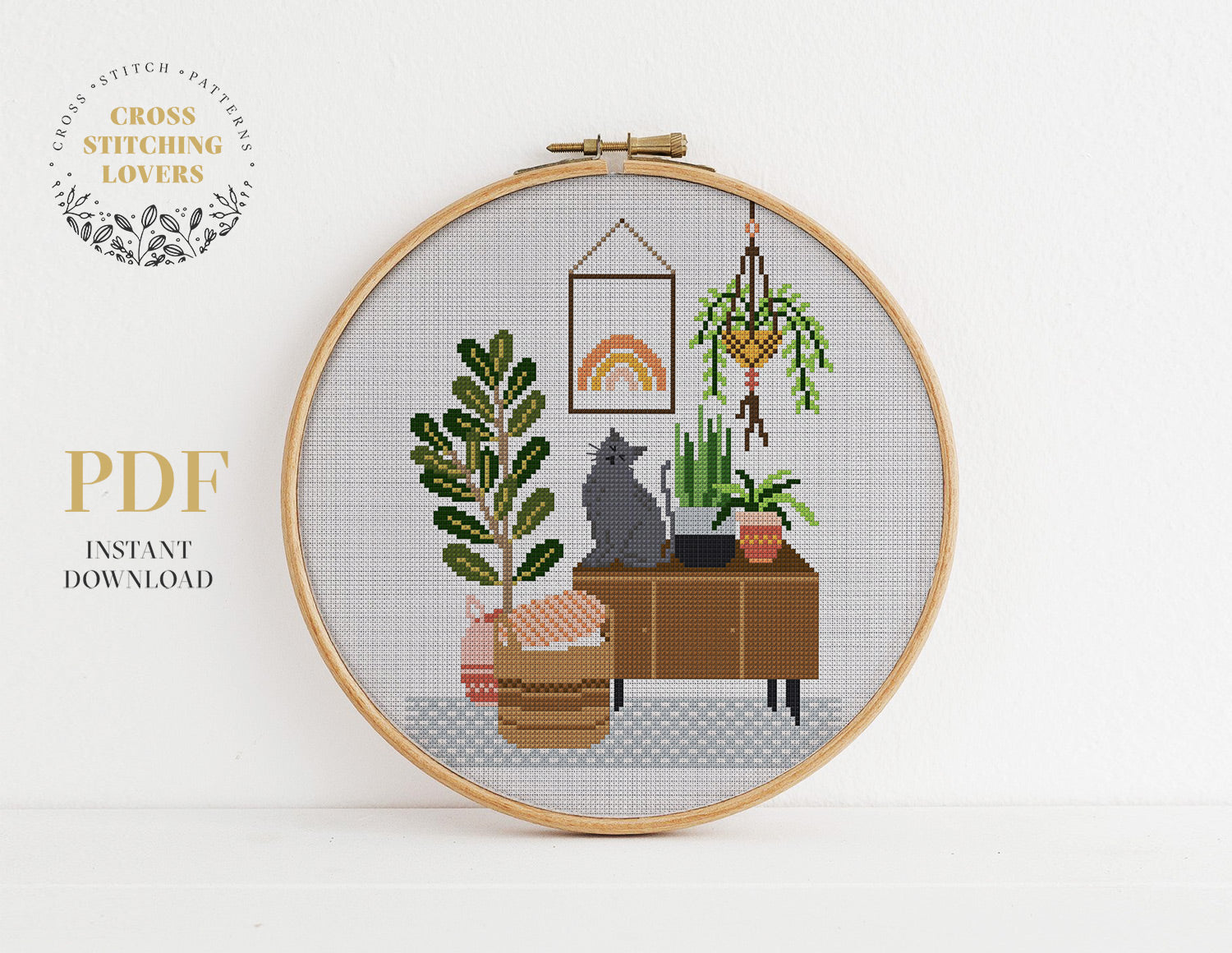 Houseplants - Cross stitch pattern